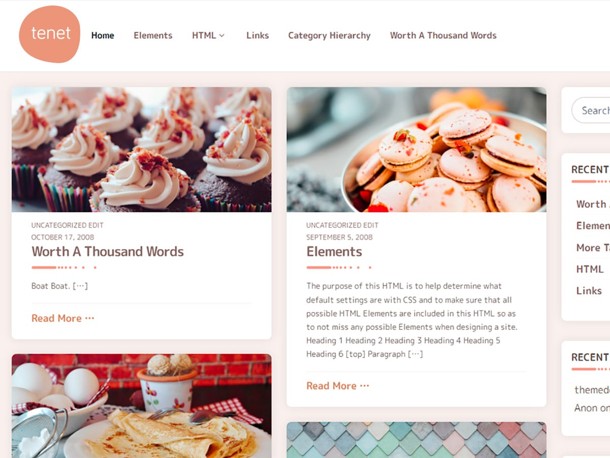 tenet WordPress theme, websites list used tenet theme tenet theme websites examples
