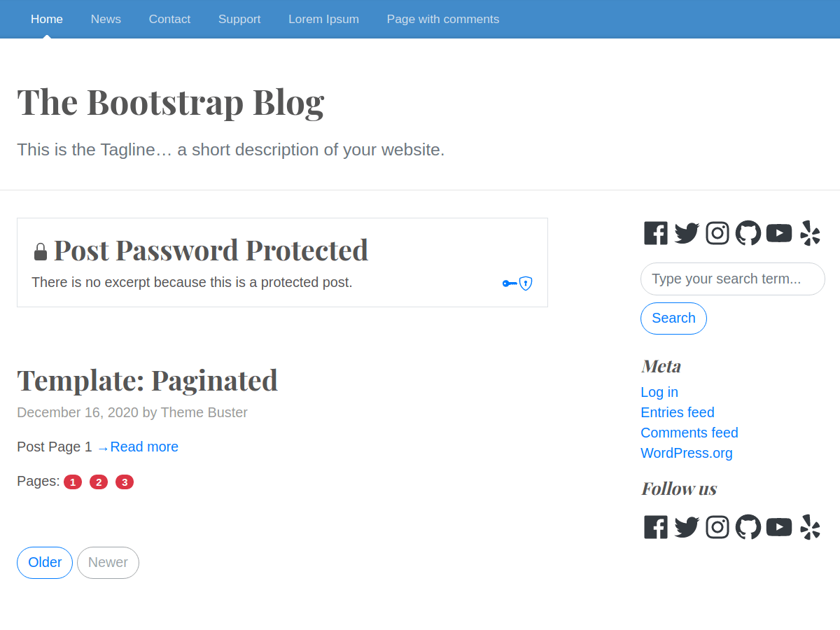 The Bootstrap Blog WordPress theme, websites list used The Bootstrap Blog theme The Bootstrap Blog theme websites examples