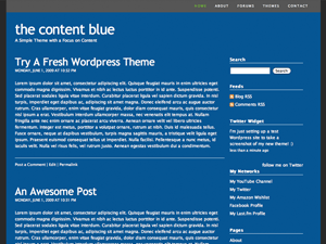 The Content Blue theme websites examples