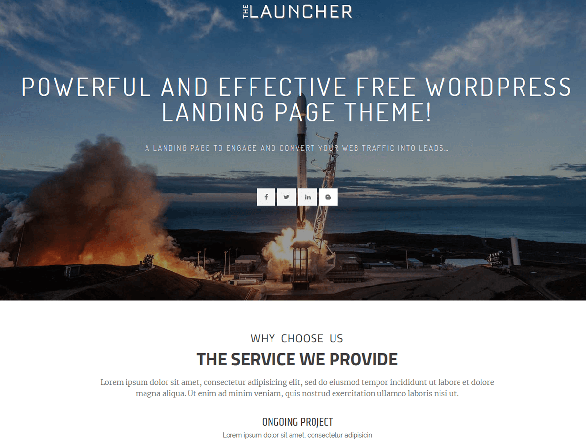 the-launcher theme websites examples