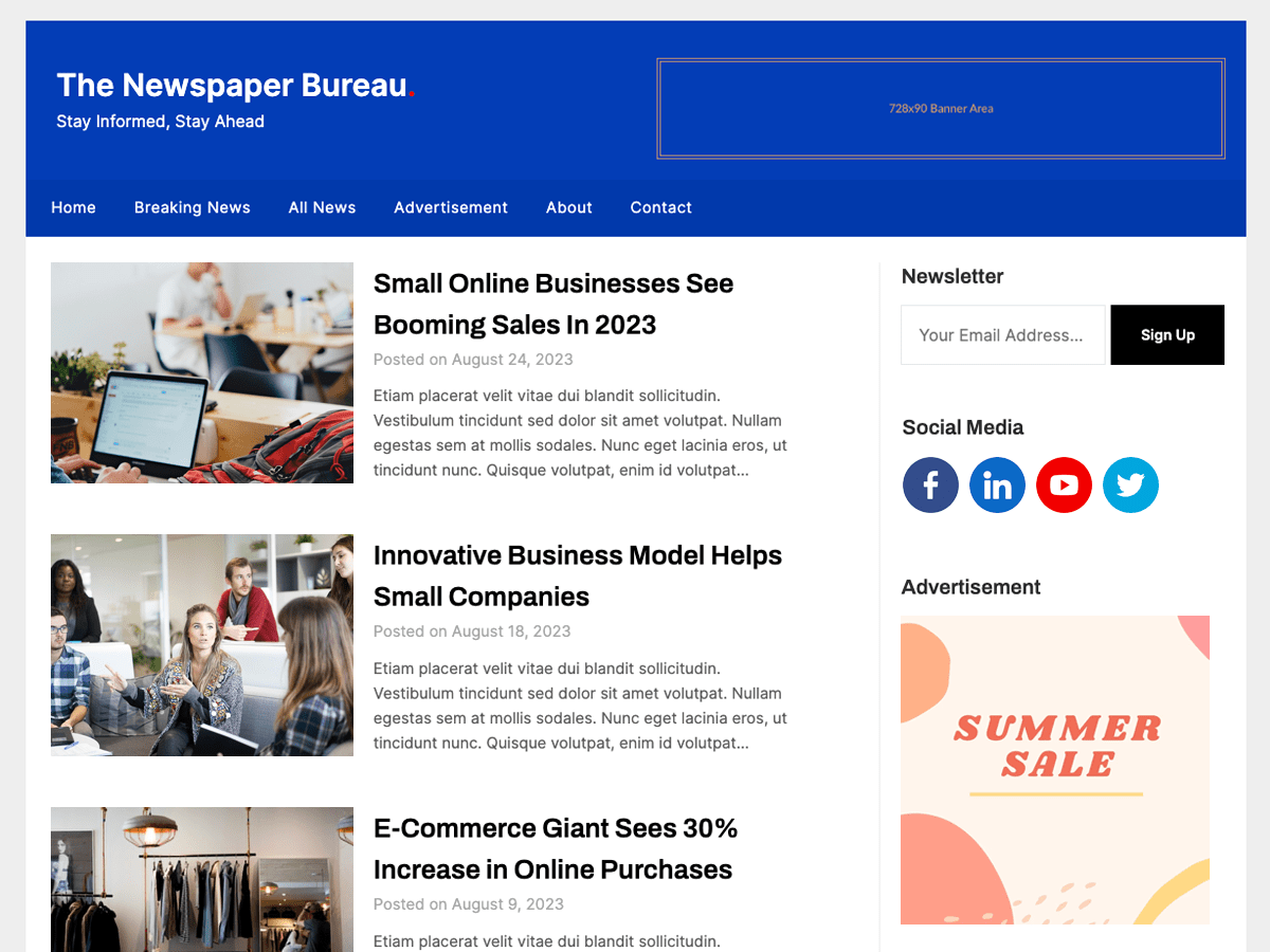 the-newspaper-bureau WordPress theme, websites list used the-newspaper-bureau theme the-newspaper-bureau theme websites examples