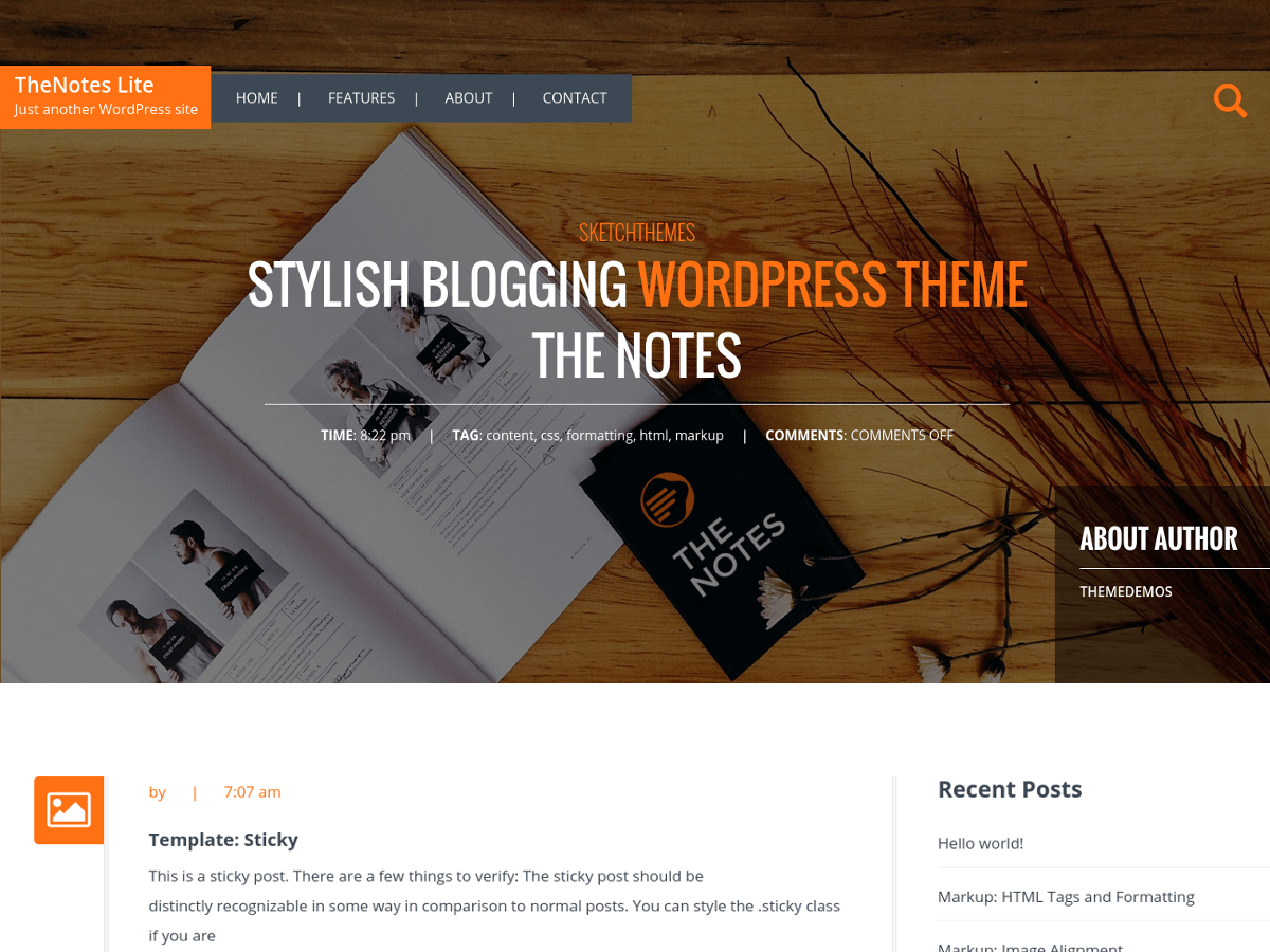 TheNotes Lite theme websites examples