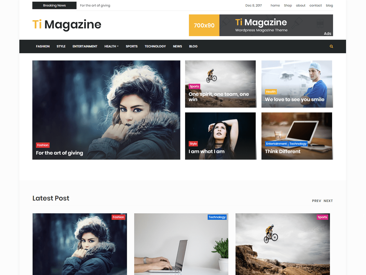 timagazine theme websites examples