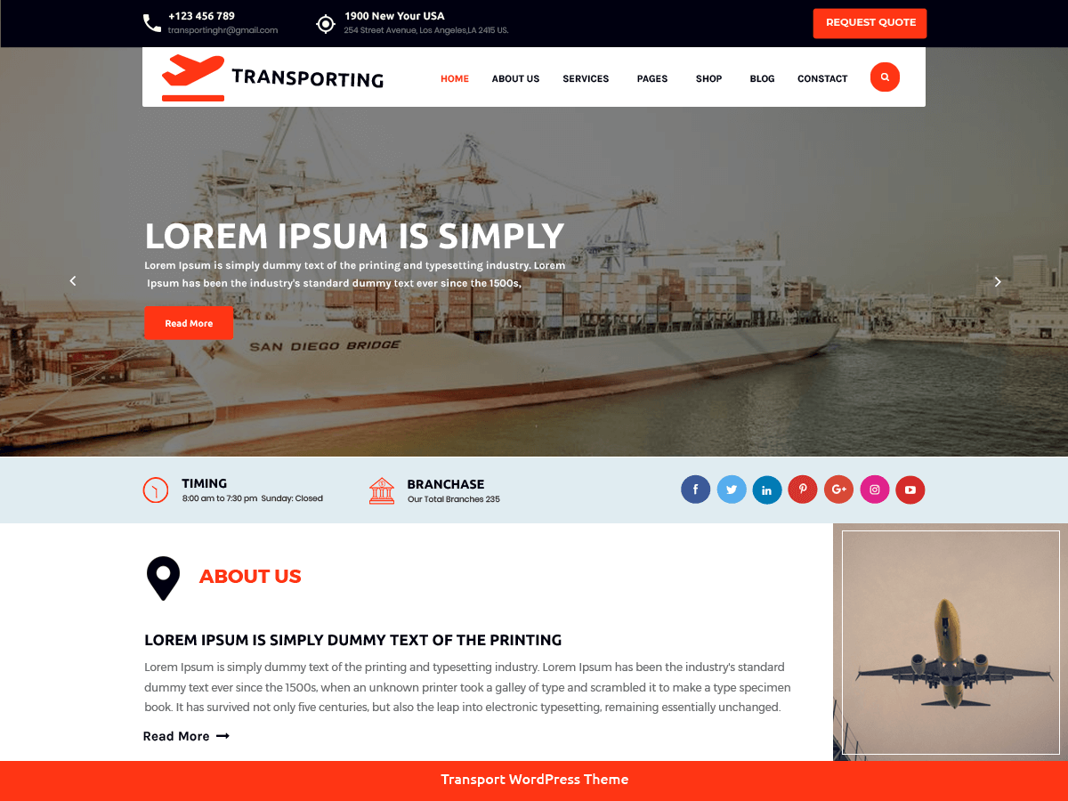 transport-movers WordPress theme, websites list used transport-movers theme transport-movers theme websites examples