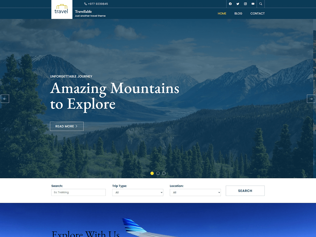 travellable WordPress theme, websites list used travellable theme travellable theme websites examples