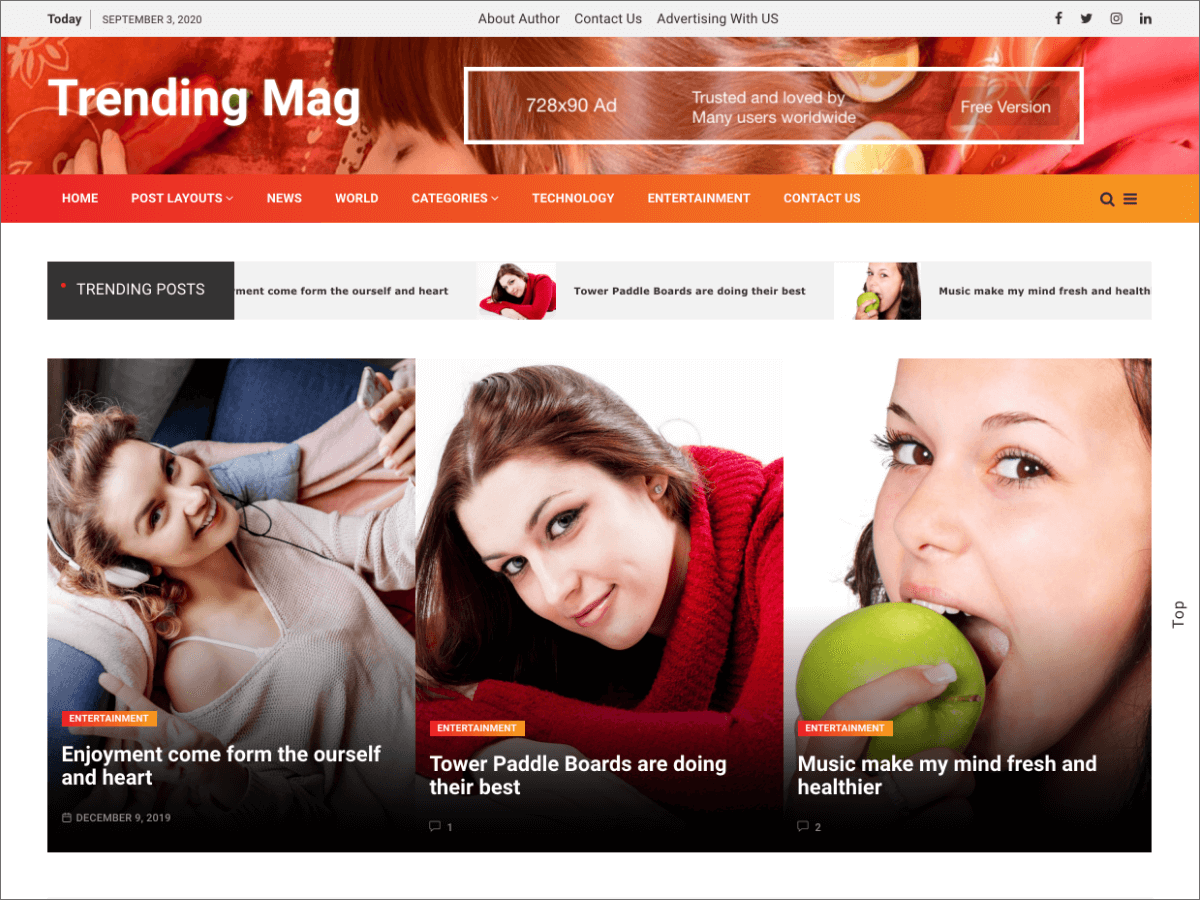 Trending Mag theme websites examples