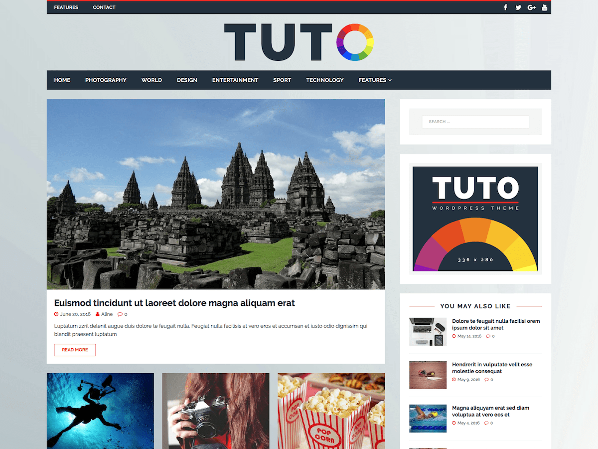 Tuto website example screenshot