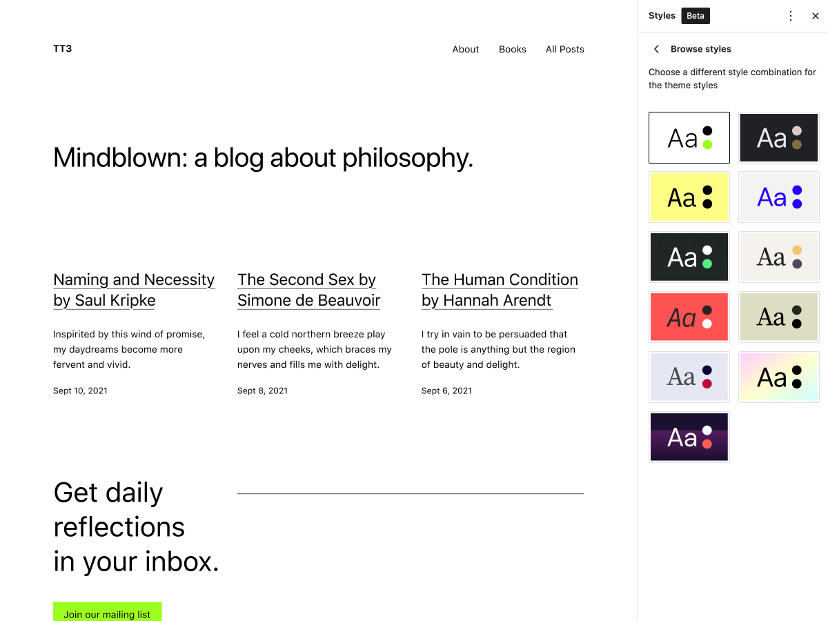 Twenty Twenty-Three theme websites examples