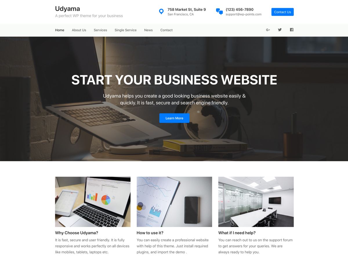 udyama WordPress theme, websites list used udyama theme udyama theme websites examples