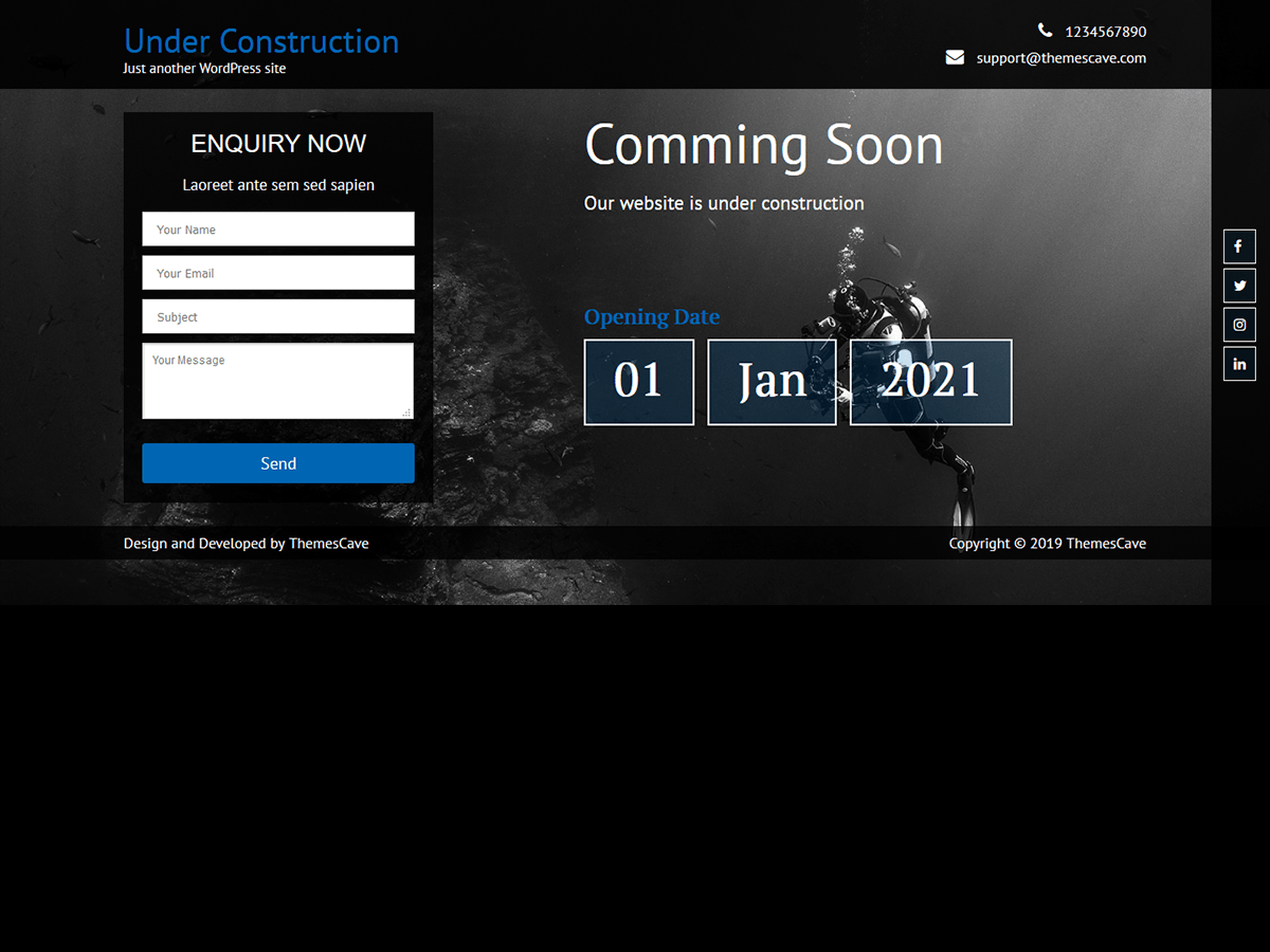 under-construction-lite WordPress theme, websites list used under-construction-lite theme under-construction-lite theme websites examples