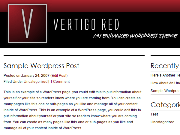 vertigo-red-3column WordPress theme, websites list used vertigo-red-3column theme vertigo-red-3column theme websites examples