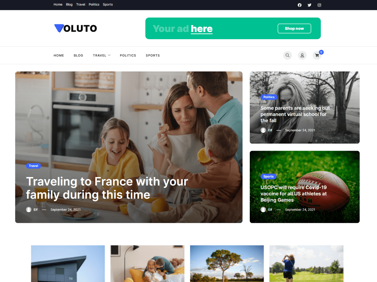 Voluto website example screenshot