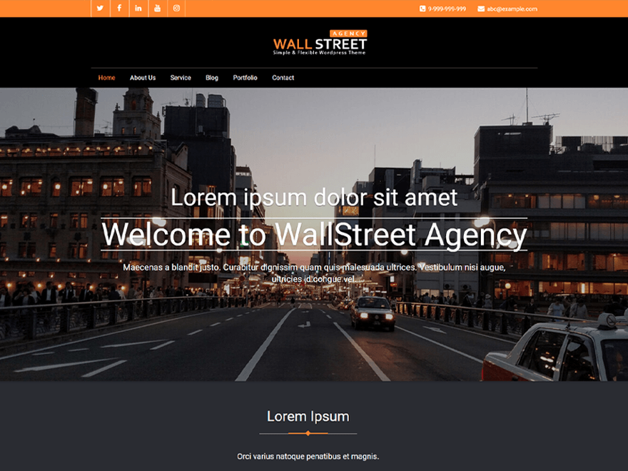 wallstreet-agency theme websites examples