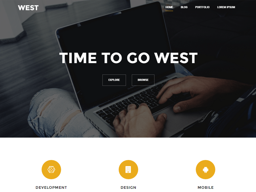 West website example screenshot