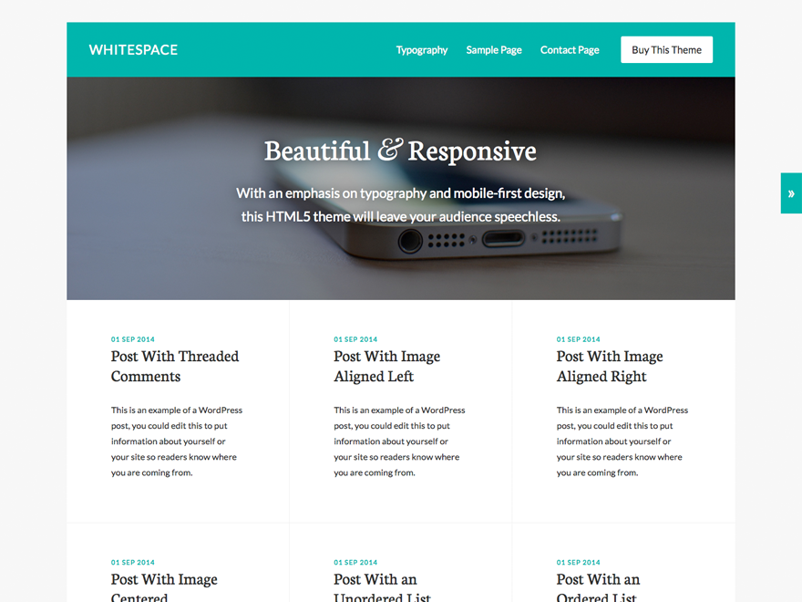 whitespace-pro theme websites examples