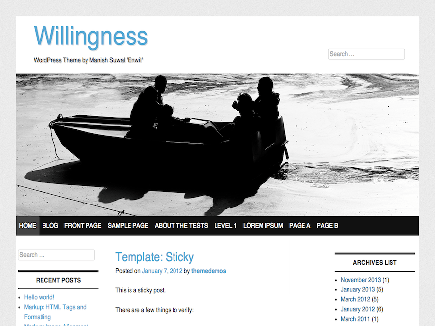 Willingness theme websites examples