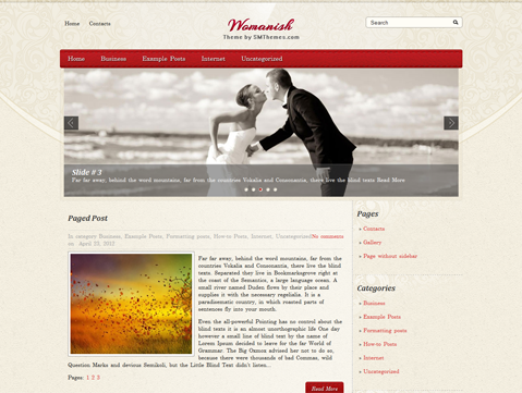 womanish WordPress theme, websites list used womanish theme womanish theme websites examples
