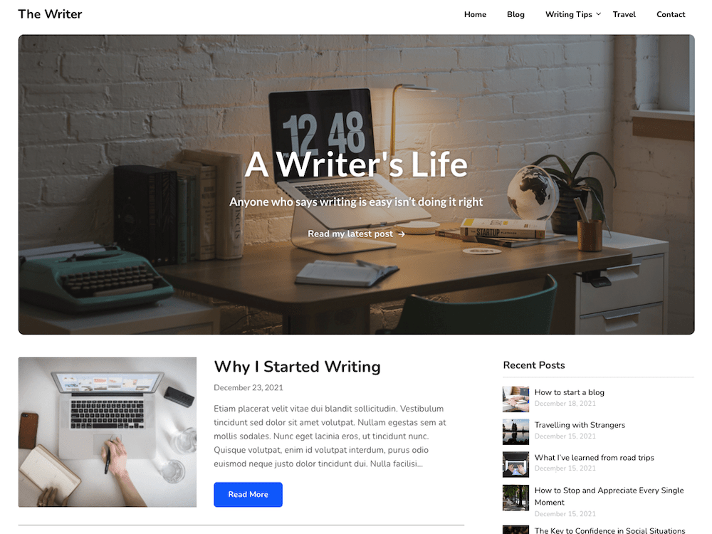 write-n-blog WordPress theme, websites list used write-n-blog theme write-n-blog theme websites examples
