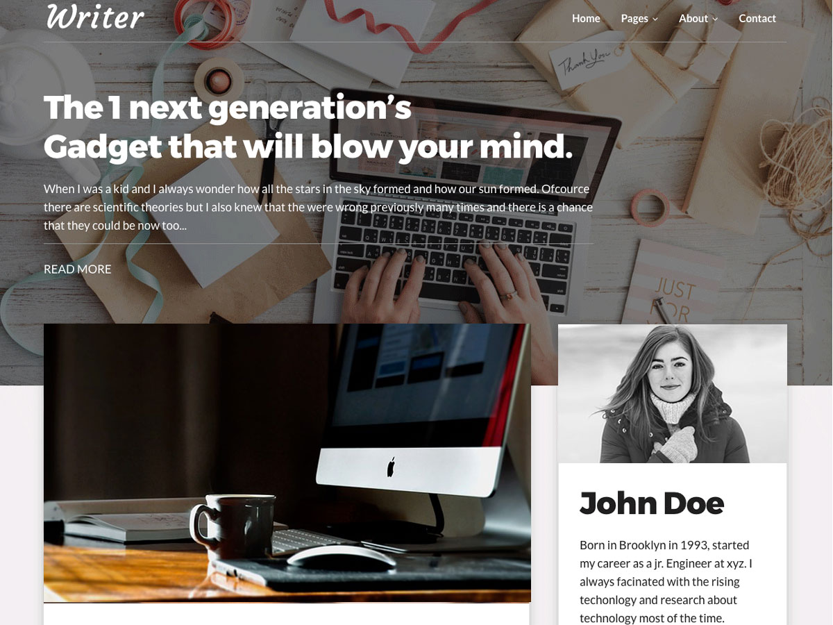 writer-blog theme websites examples