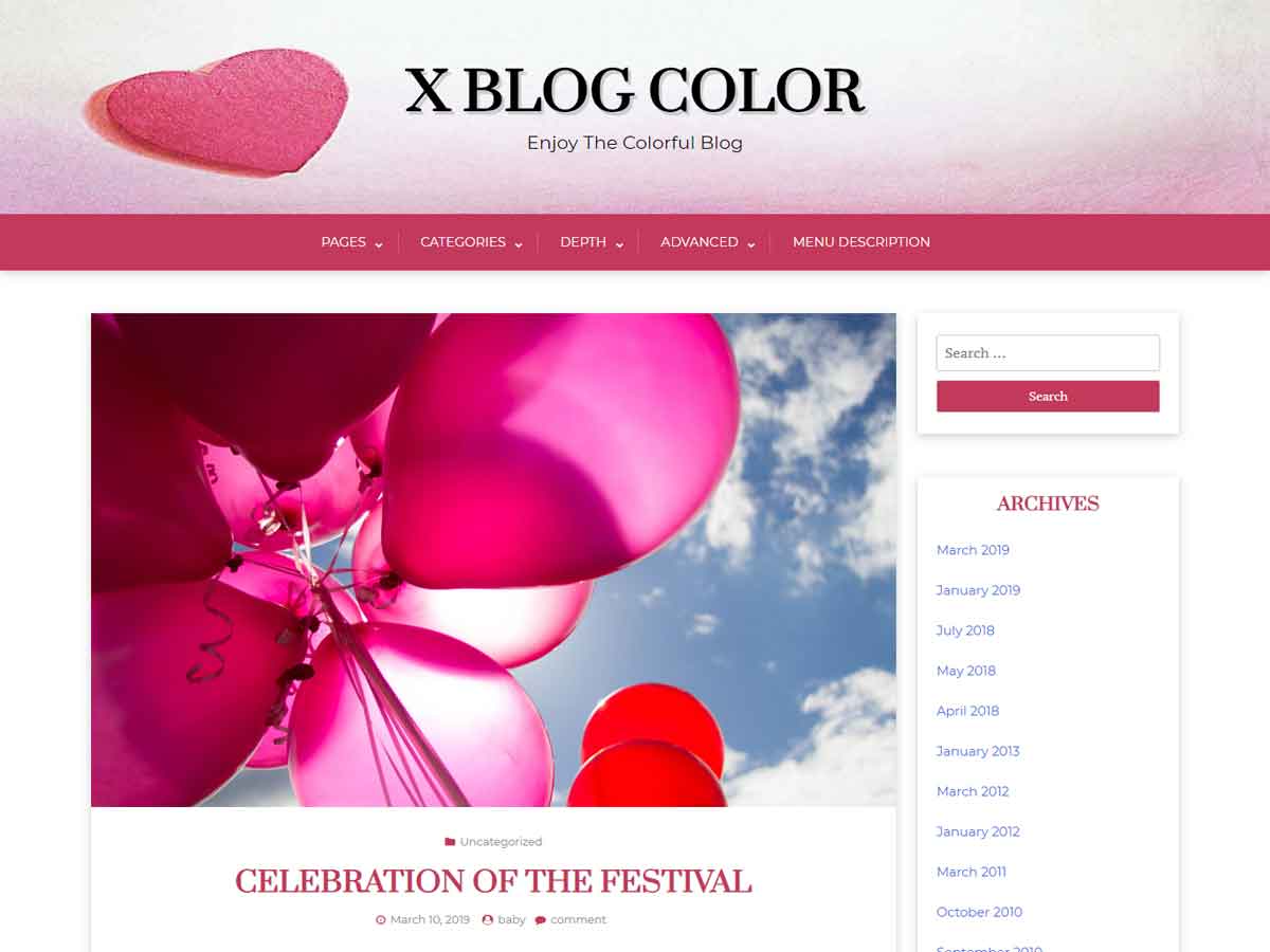 x-blog-color WordPress theme, websites list used x-blog-color theme x-blog-color theme websites examples