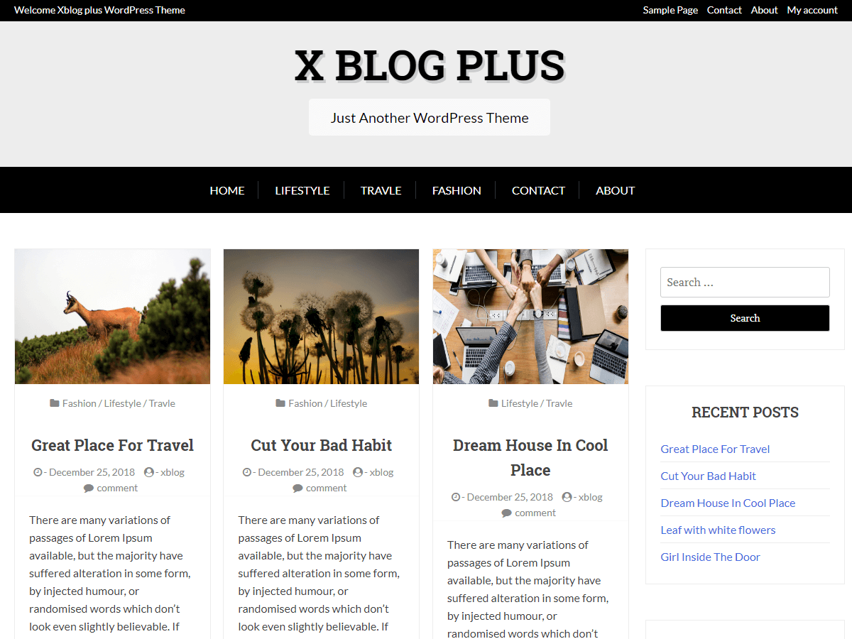 x-blog-plus theme websites examples