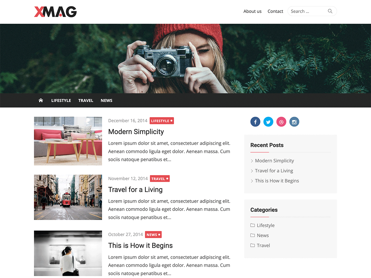 Xmag website example screenshot
