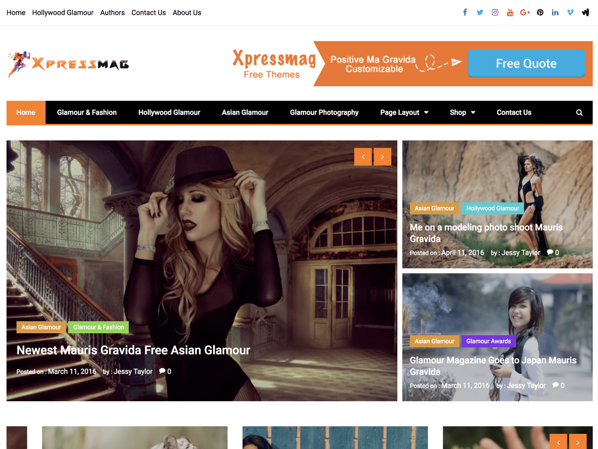 xpressmag theme websites examples