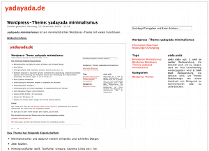 yadayada minimalismus theme websites examples