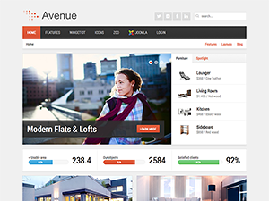 Avenue website example screenshot