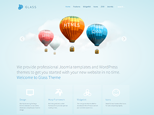 Glass website example screenshot