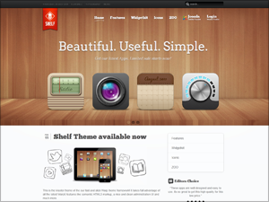 Shelf theme websites examples