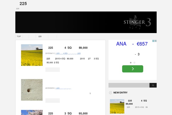 Stinger 3 theme site design template sample