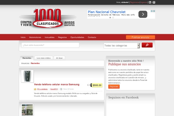 1000clasificados.com.ar site used Classipress-3.3.2