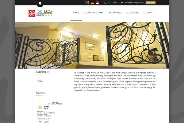 Soho Hotel theme site design template sample