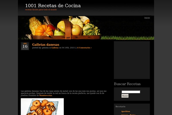 1001recetas.com site used Vegetable