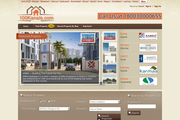 100kanals.com site used RealEstate