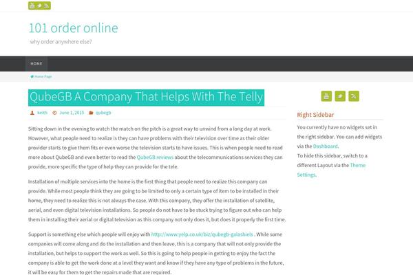 Nirvana theme site design template sample