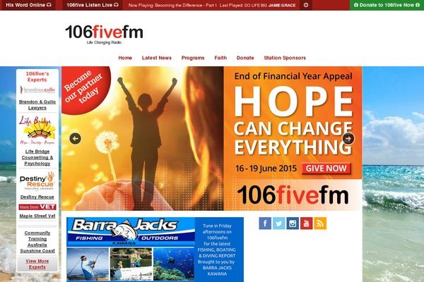 106fivefm.com site used Oneosixfive