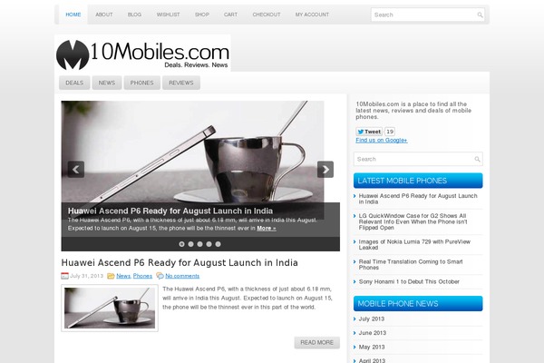 10mobiles.com site used Newnews