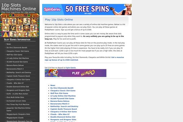 10pslots.com site used 10pslots