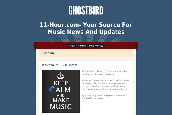 Ghostbird theme site design template sample