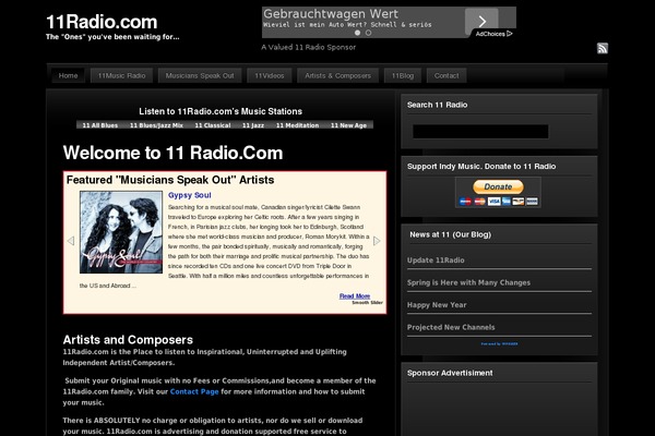 11radio.com site used 11station