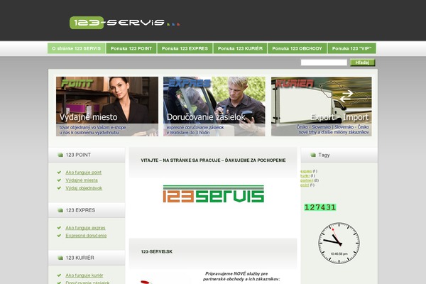 123-servis.sk site used Theme930