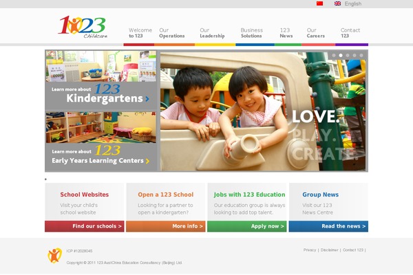 childcare theme site design template sample