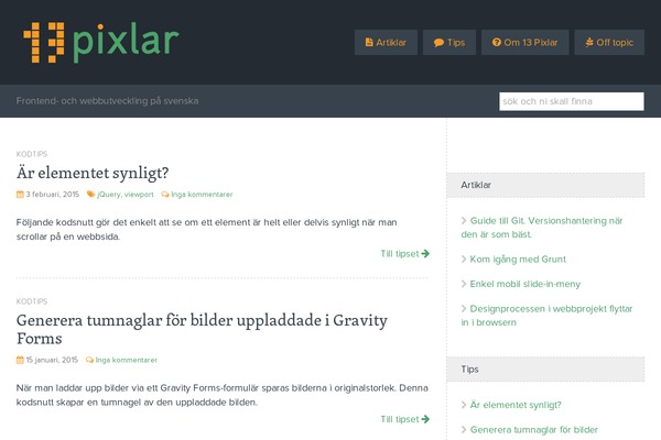 13pixlar.se site used 13pixlar