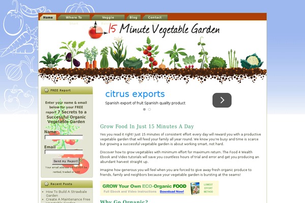 15minutevegetablegarden.com site used Fresh-flower