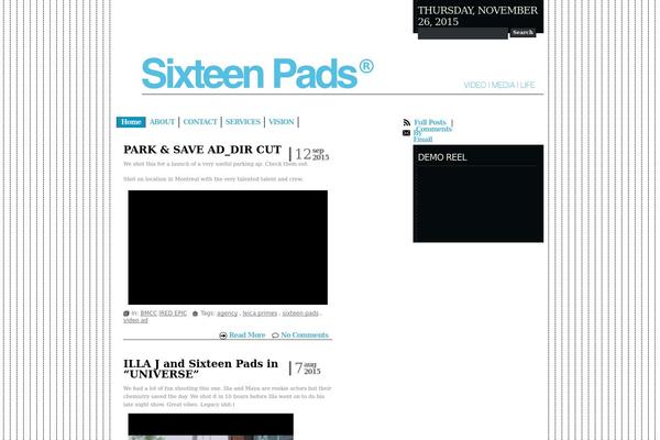 16pads.com site used Evidens-dark