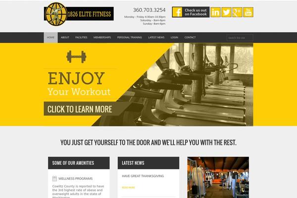 Fitness-wp theme site design template sample