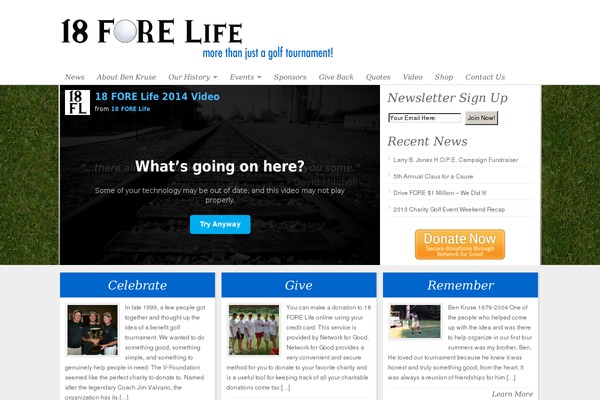 18forelife.com site used NonProfit