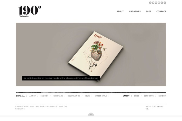 190gradosmag.com site used 190